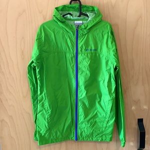 Columbia green rain jacket